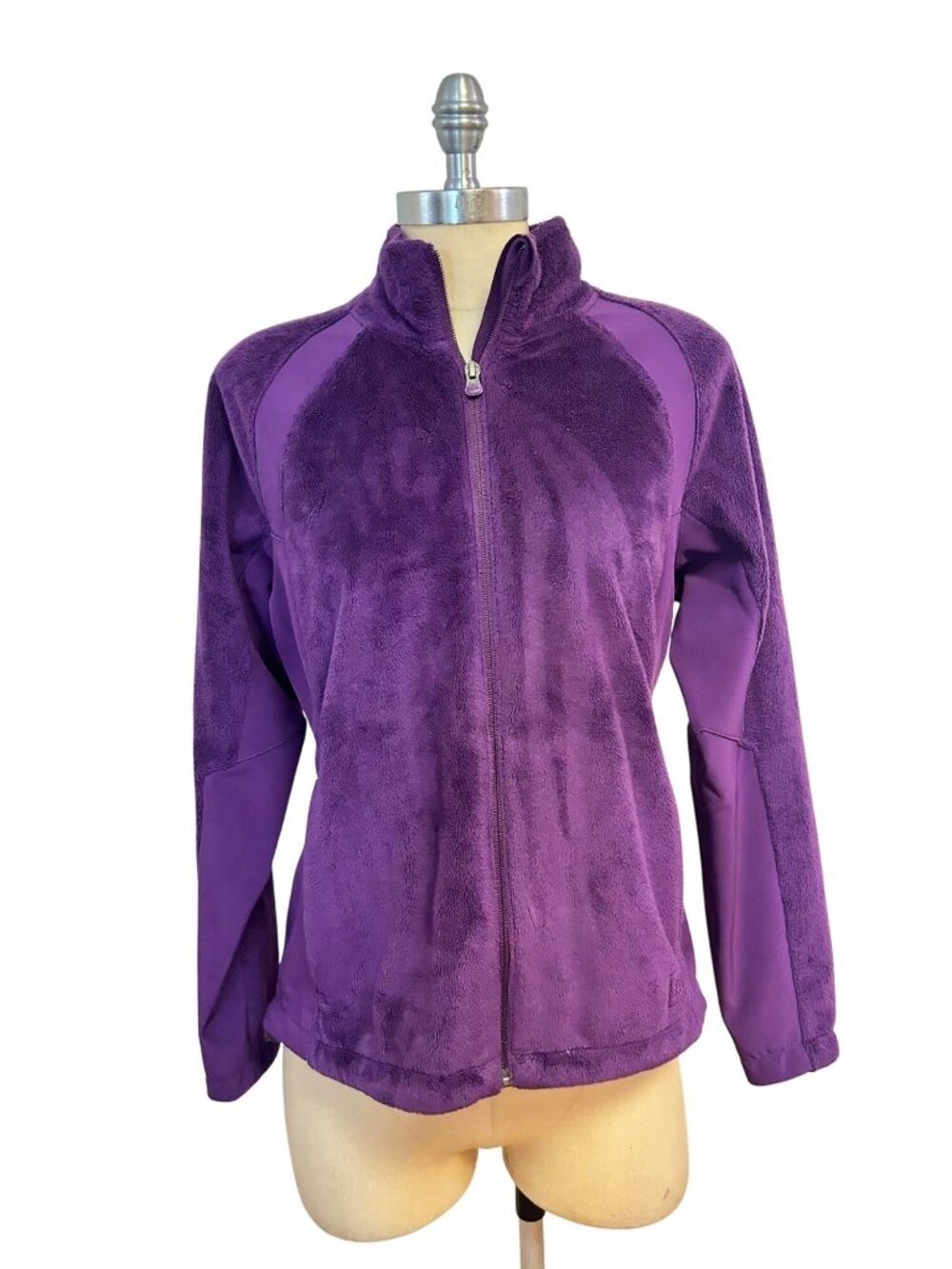 REI Womens Purple Fleece Full-Zip Jacket Lightweight Medium